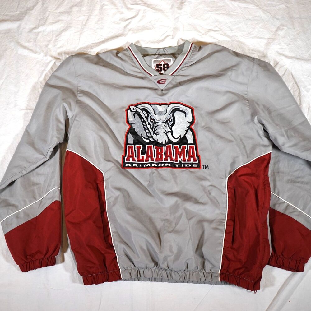 Alabama Crimson Tide Pullover Vintage “Elephant” Embroidered 58 Sports Size L